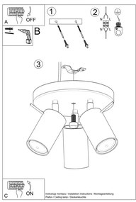 Biała lampa sufitowa Etna – Nice Lamps