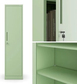 Metalowa szafa aktowa Alex Fresh Style 45x40x185 cm pastelowy zielony
