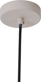 Lampa wisząca w stylu skandynawskim beżowa z białym wnętrzem - Titus