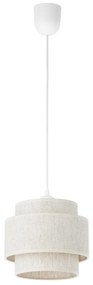 Lampa wisząca na lince BOHO 1xE27/60W/230V śr. 20 cm biała