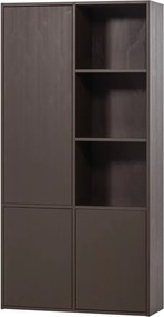 Ciemnobrązowa szafka modułowa z litego drewna sosnowego 108x215 cm Meggy – WOOOD