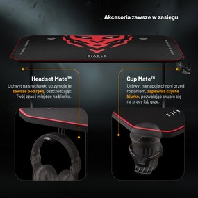 Biurko gamingowe 140 cm Diablo X-Mate 1400
