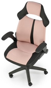 MILO fotel gabinetowy różowy czarny,membrana, TILT, gamingowy, obrotowy