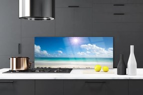 Szkło do Kuchni na Ścianę Słoneczny Dzień Na Plaży