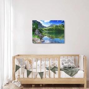 Obraz na szkle - jezioro w Tatrach (70x50 cm)