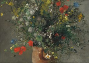 Obraz - Auguste Renoir,  Flowers in a Vase, reprodukcje (70x50 cm)