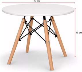 Elegancki i funkcjonalny okrągły stolik kawowy Katchal