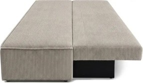 Sofa z Funkcją Spania MAVIA Beżowa Sztruksowa Japandi