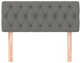 Zagłówek do łóżka z materacem sprężynowym 90 cm ciemnoszary