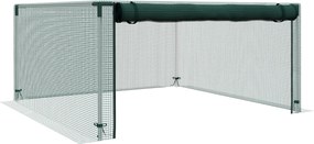 Outsunny Siatka Ogrodowa 125x125m z Drzwiami na Zamek Błyskawiczny Ochrona Przed Owadami Zielona | Aosom PL