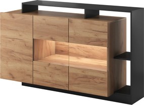 Komoda ALBINA 155 cm do Salonu Sypialni Dąb craft złoty