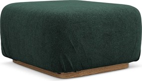 Pufa - z tkaniny bouclé - butelkowa zieleń - AILANI