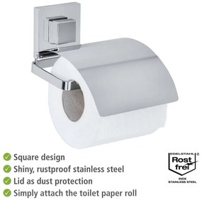 Uchwyt na papier toaletowy z przyssawką Wenko Vacuum-Loc, 14x13 cm