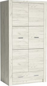 Szafa ZERI - Dąb biały / 96 cm