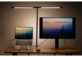Lampa LED na biurko NOX, zacisk, pilot zdalnego sterowania