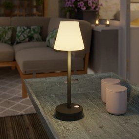 Zewnetrzna Lampa stołowa ciemnoszara w komplecie z LED do ładowania z dotykowym ściemniaczem - RenataDesignerski Oswietlenie zewnetrzne