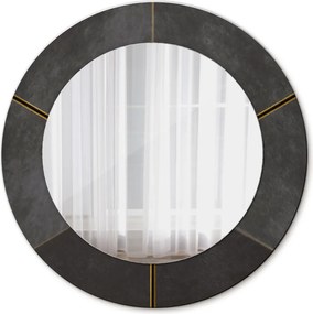 Lustro dekoracyjne okrągłe Szare trójkąty