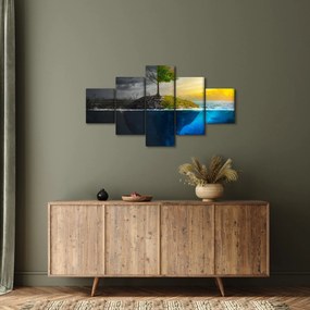 Obraz przedstawiający dwie strony (125x70 cm)