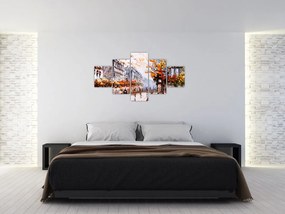 Obraz - Życie w mieście (125x70 cm)