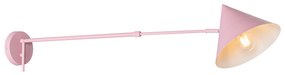 Designerska lampa ścienna różowa regulowana - Triangolo