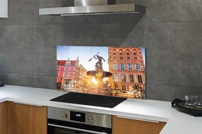 Panel szklany do Kuchni Fontanna Neptuna w Gdańsku