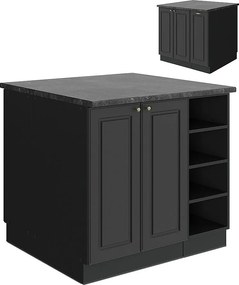 Wyspa kuchenna anthrazit-gold landhaus 90x60x82 fame-line