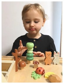 Tooky toy zestaw leśny układanka w stosy klocki figurki