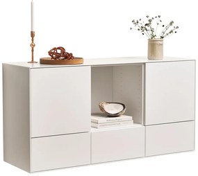 Biała niska komoda wisząca 135x68 cm Edge by Hammel – Hammel Furniture