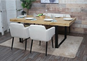 Zestaw do jadalni MCW-L13 (3-częściowy),  kremowo-biały