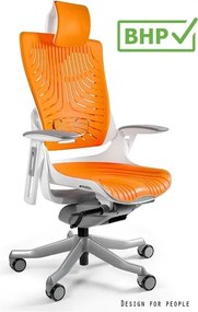 Fotel ergonomiczny Wau 2, zgodny z normą BHP, biały elastomer