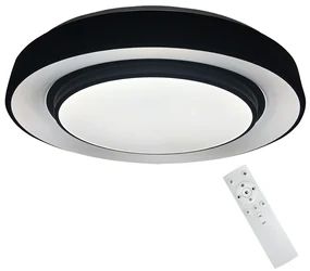Plafon NAOMI czarna z pilotem SMART Ø380 mm 24W LED RGB