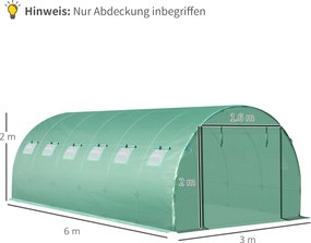 Outsunny Osłona do szklarni tunelowej, 600 cm x 300 cm x 200 cm