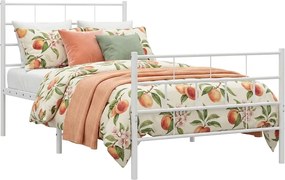 Białe łóżko dla jednej osoby 90x200 L3-W80