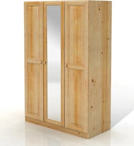 Szafa sosnowa Nova 3D z lustrem