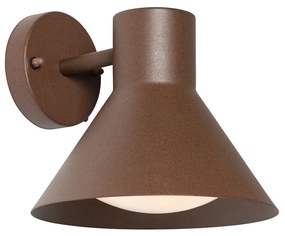 Zewnetrzna Industrialna lampa ścienna zewnętrzna rdzawo-brązowy stożek IP44 - NatasPrzemysłowy Oswietlenie zewnetrzne