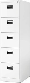 Metalowa szafka kartotekowa 46x62x163 cm Sara V005 biała