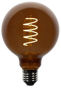 Zestaw 5 ściemnialnych żarówek LED E27 G95 brązowe 4W 120 lm 1800K