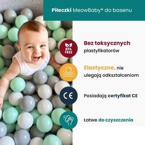 Plastikowe piłeczki do suchego basenu 7cm, 50 szt, czerwone - meowbaby®