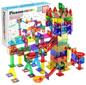 PicassoTiles magnetyczny zestaw konstrukcyjny 100 szt. Marble Run