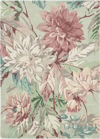 Wielobarwny dywan wełniany w kwiaty Dhalia&amp;Roseship