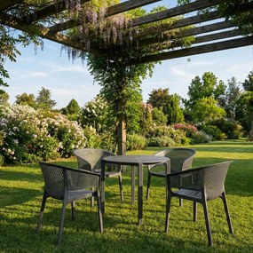 Kubełkowe krzesło ogrodowe Nexo z tworzywa sztucznego