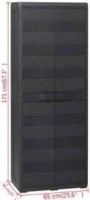 Czarna szafa warsztatowa do garażu i piwnicy K6-H42