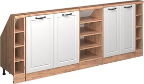 Szafka kuchenna na dach skośny biały domek wiejski 210x46x81.6 r-line