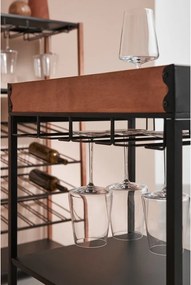 Czarna metalowa szafka na wino liczba butelek 15, 48,5x84,5x34 cm Isaac – Yes Everyday