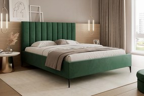 Łóżko tapicerowane ze stelażem i pojemnikiem ESTELLI ALTO SLIM