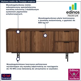 Komoda z szafką i szufladami orzech warmia E0-M80