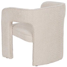 Beżowy fotel z materiału bouclé – Ixia