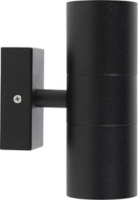 Zestaw 2 lamp zewnętrznych ściennych czarnych IP44 - Duo