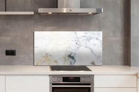 Panel szklany do Kuchni Biały Marmur na Ścianę