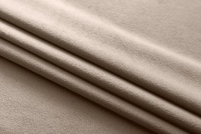 Beżowa zasłona zaciemniająca VELVET 140x270 cm Zawieszanie: Taśma z wiązaniami